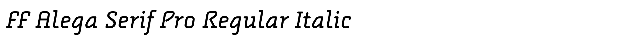FF Alega Serif Pro Regular Italic image